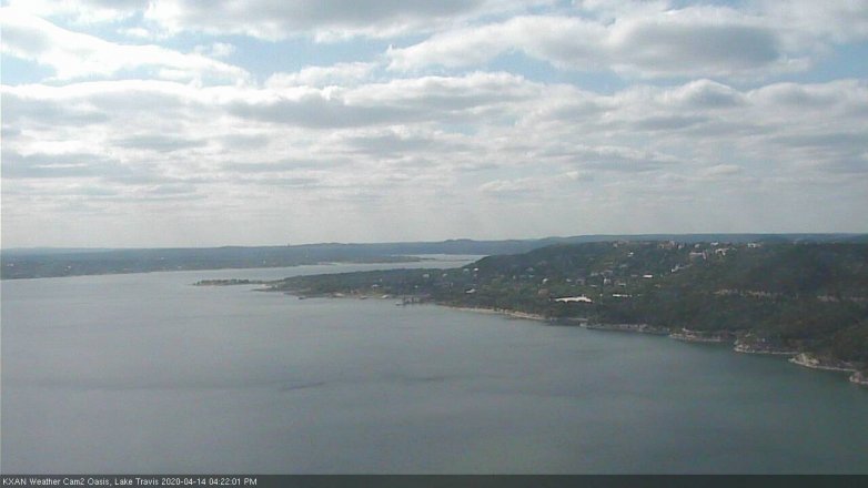 Lake Travis webcam, April 14, 2020 4:25 PM CT