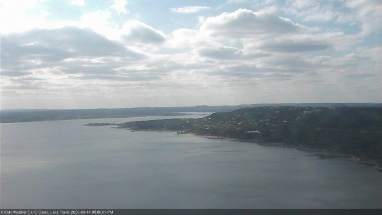 Lake Travis webcam, April 14, 2020 5:00 PM CT