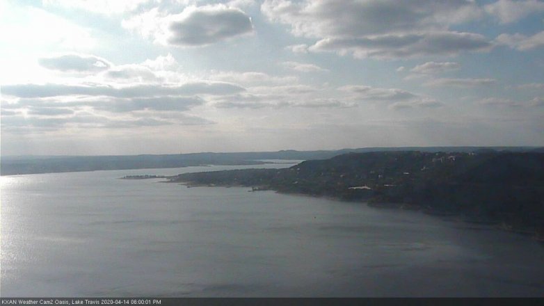 Lake Travis webcam, April 14, 2020 6:00 PM CT