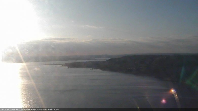 Lake Travis webcam, April 14, 2020 7:00 PM CT