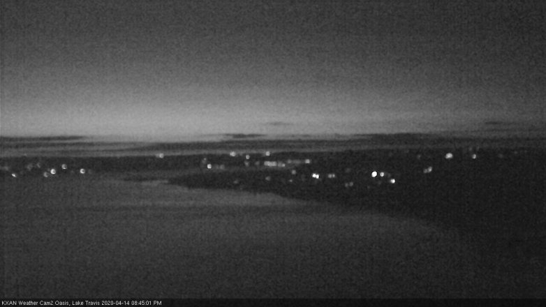 Lake Travis webcam, April 14, 2020 8:45 PM CT