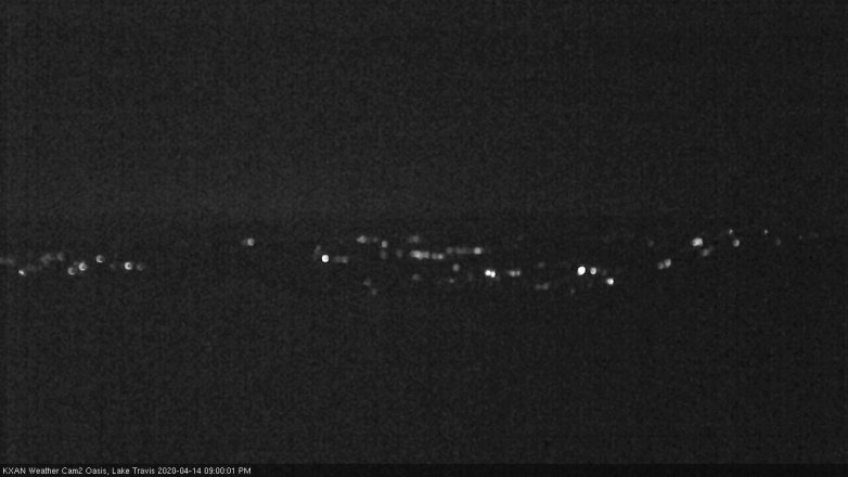 Lake Travis webcam, April 14, 2020 9:00 PM CT