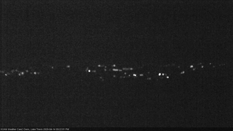 Lake Travis webcam, April 14, 2020 9:25 PM CT