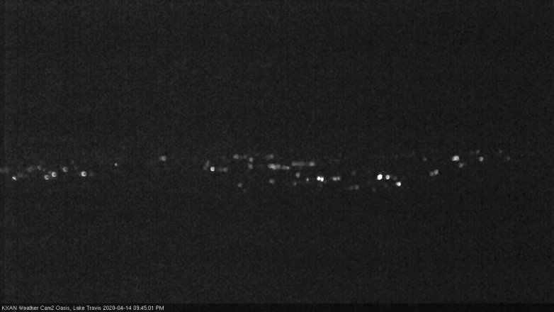 Lake Travis webcam, April 14, 2020 9:45 PM CT