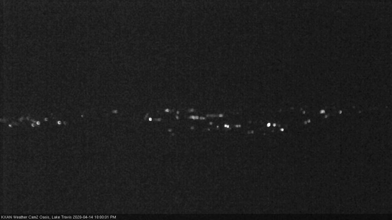 Lake Travis webcam, April 14, 2020 10:00 PM CT