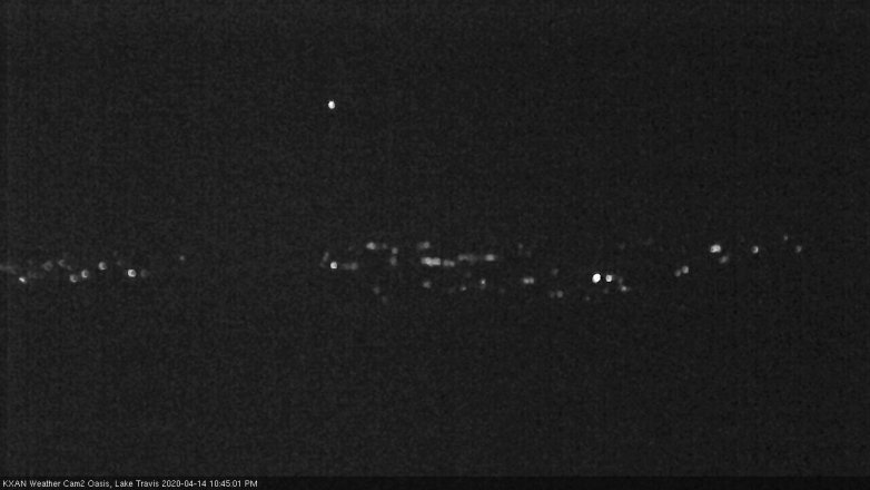 Lake Travis webcam, April 14, 2020 10:45 PM CT