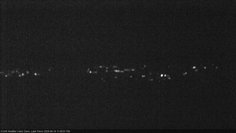 Lake Travis webcam, April 14, 2020 11:00 PM CT