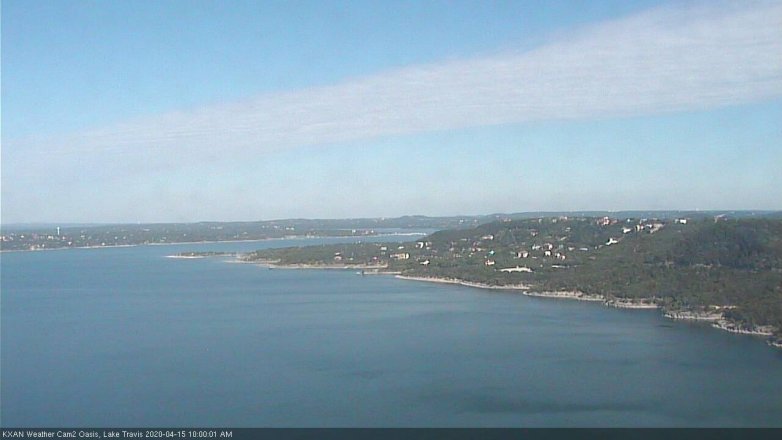 Lake Travis webcam, April 15, 2020 10:00 AM CT