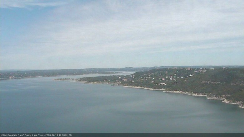 Lake Travis webcam, April 15, 2020 12:25 PM CT