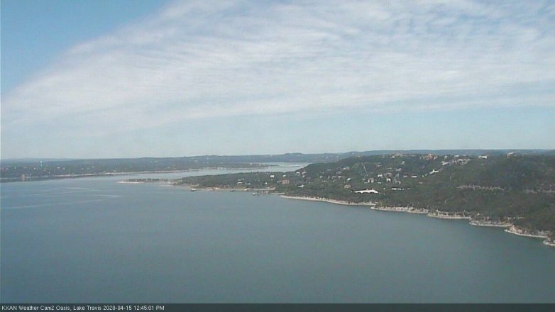 Lake Travis webcam, April 15, 2020 12:45 PM CT