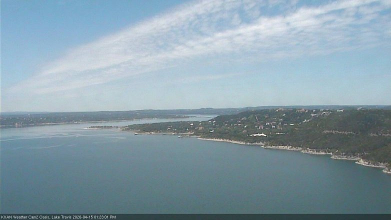 Lake Travis webcam, April 15, 2020 1:25 PM CT