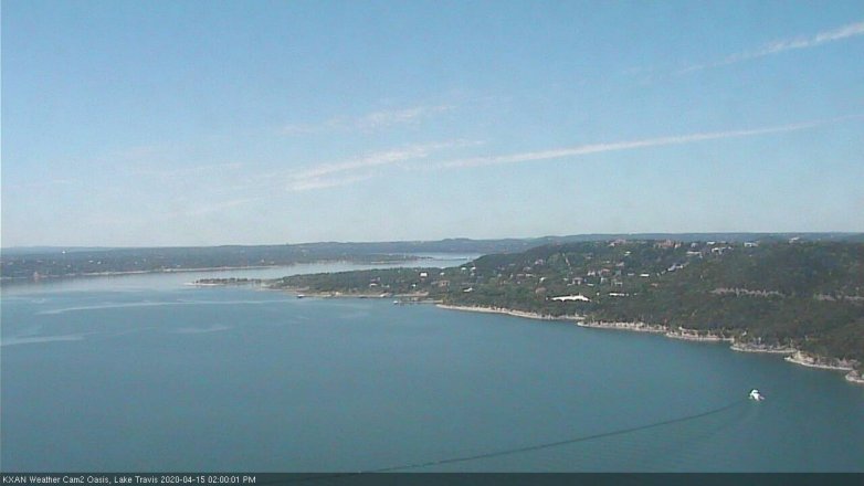 Lake Travis webcam, April 15, 2020 2:00 PM CT
