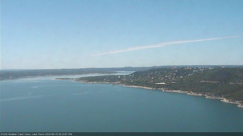 Lake Travis webcam, April 15, 2020 2:25 PM CT