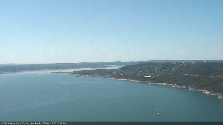 Lake Travis webcam, April 15, 2020 3:25 PM CT