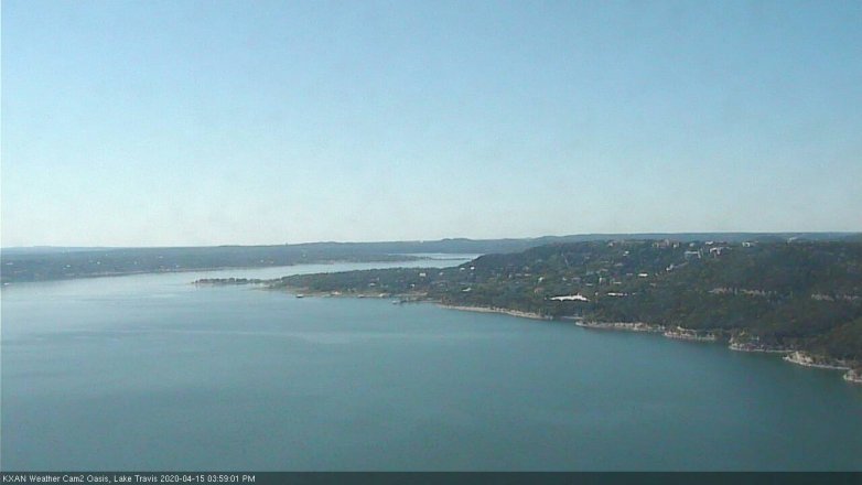 Lake Travis webcam, April 15, 2020 4:00 PM CT