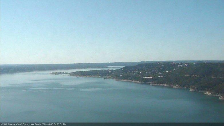 Lake Travis webcam, April 15, 2020 4:25 PM CT