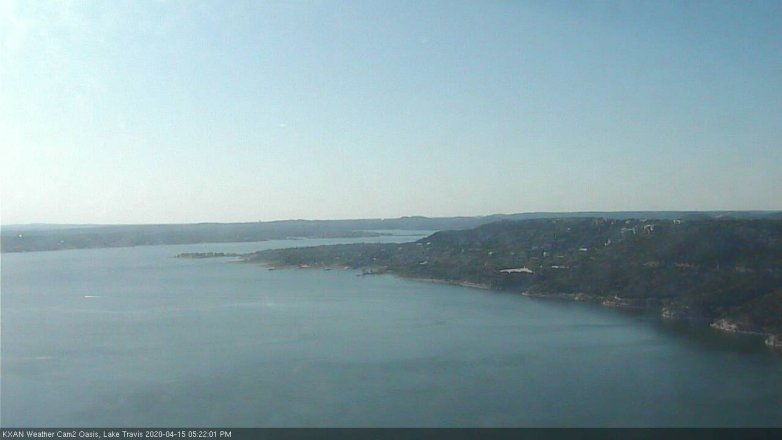 Lake Travis webcam, April 15, 2020 5:25 PM CT