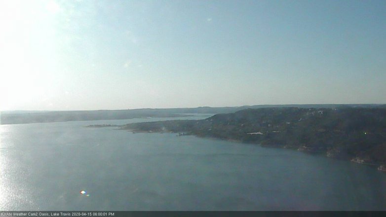 Lake Travis webcam, April 15, 2020 6:00 PM CT