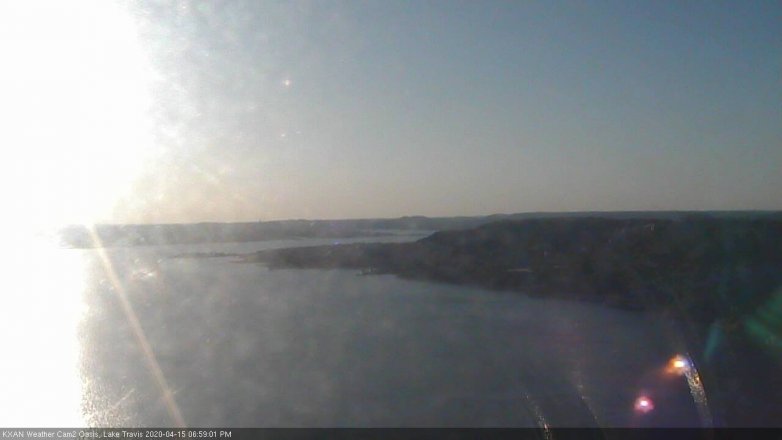 Lake Travis webcam, April 15, 2020 7:00 PM CT