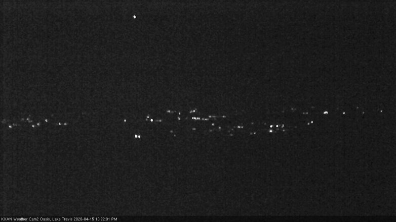 Lake Travis webcam, April 15, 2020 10:25 PM CT