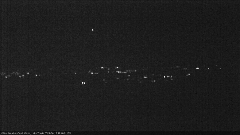 Lake Travis webcam, April 15, 2020 10:45 PM CT