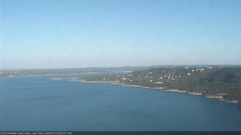 Lake Travis webcam, April 16, 2020 9:25 AM CT