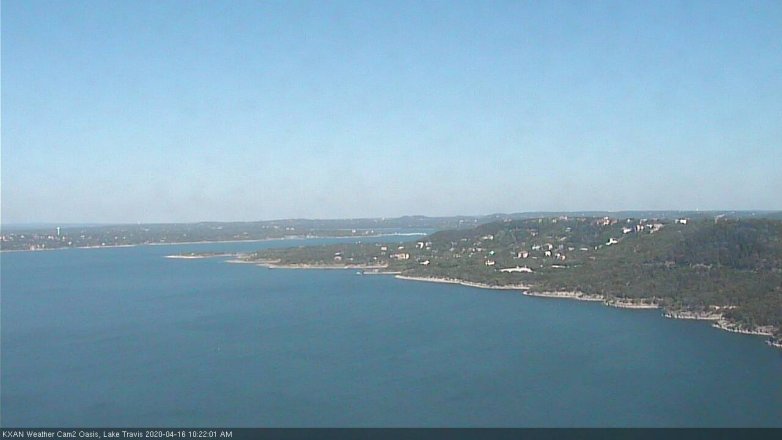 Lake Travis webcam, April 16, 2020 10:25 AM CT