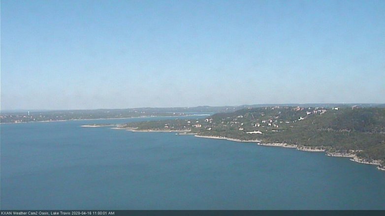 Lake Travis webcam, April 16, 2020 11:00 AM CT
