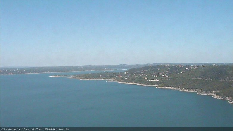 Lake Travis webcam, April 16, 2020 12:00 PM CT