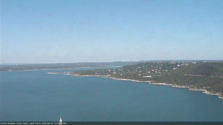 Lake Travis webcam, April 16, 2020 12:25 PM CT