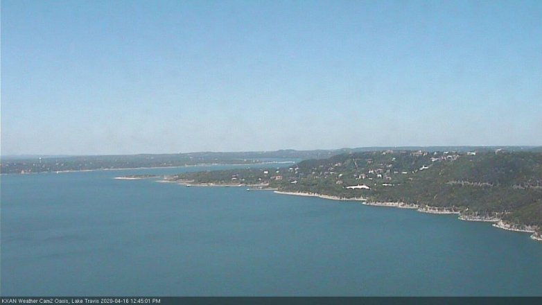Lake Travis webcam, April 16, 2020 12:45 PM CT