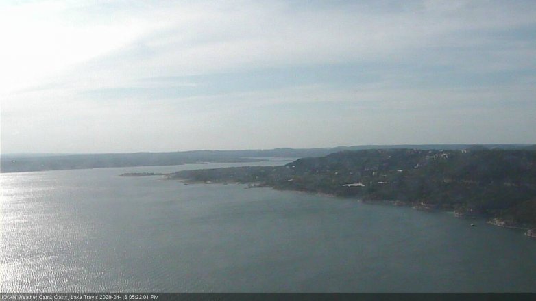 Lake Travis webcam, April 16, 2020 5:25 PM CT