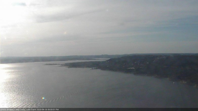 Lake Travis webcam, April 16, 2020 6:00 PM CT