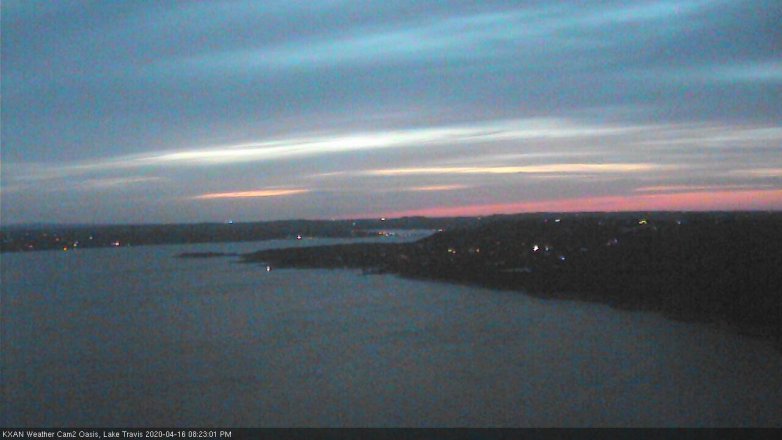 Lake Travis webcam, April 16, 2020 8:25 PM CT