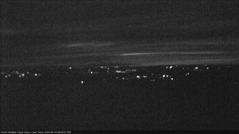Lake Travis webcam, April 16, 2020 8:45 PM CT