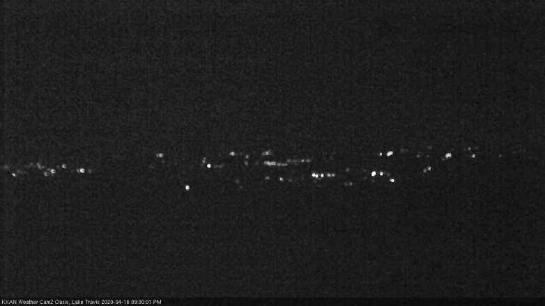 Lake Travis webcam, April 16, 2020 9:00 PM CT