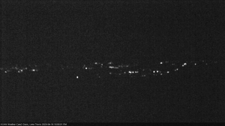 Lake Travis webcam, April 16, 2020 10:00 PM CT