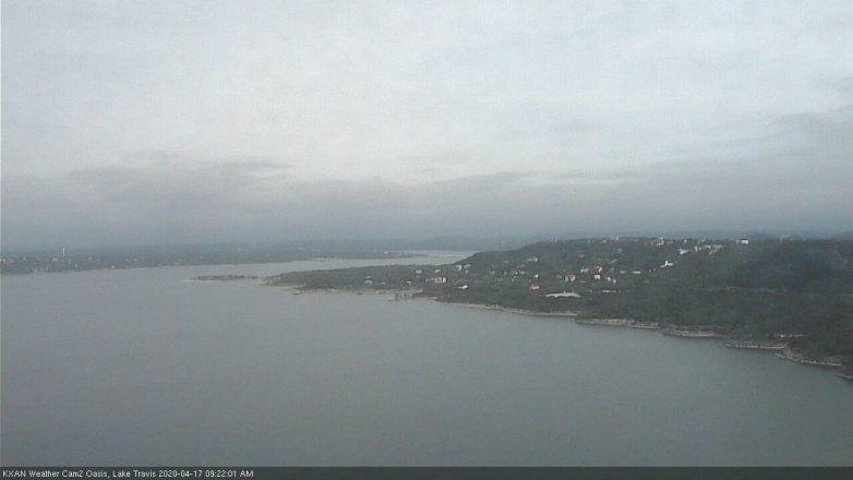 Lake Travis webcam, April 17, 2020 9:25 AM CT
