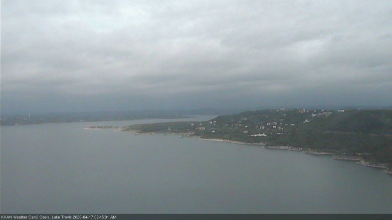 Lake Travis webcam, April 17, 2020 9:45 AM CT