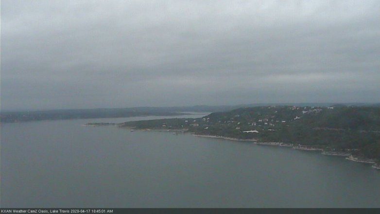 Lake Travis webcam, April 17, 2020 10:45 AM CT