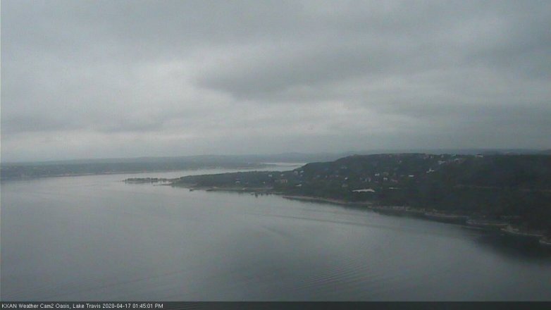 Lake Travis webcam, April 17, 2020 1:45 PM CT