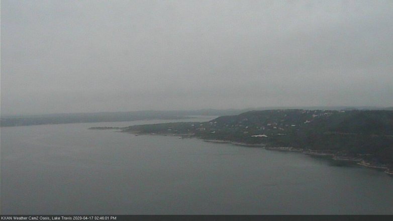 Lake Travis webcam, April 17, 2020 2:45 PM CT