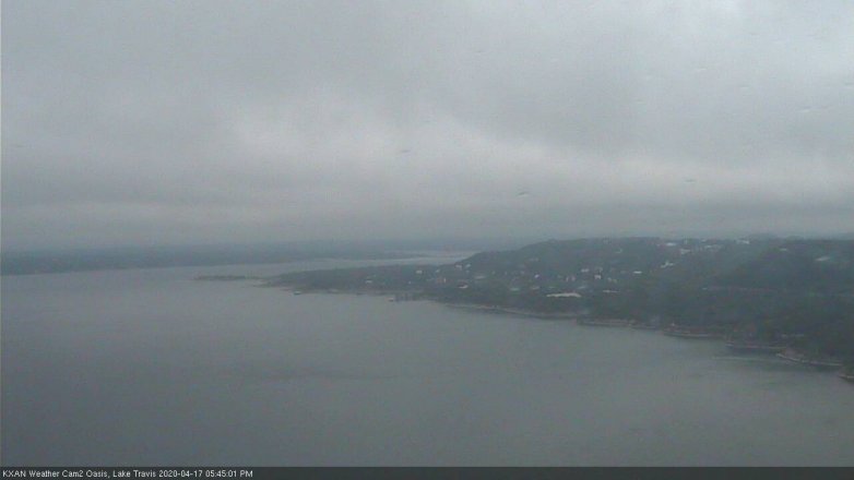 Lake Travis webcam, April 17, 2020 5:45 PM CT