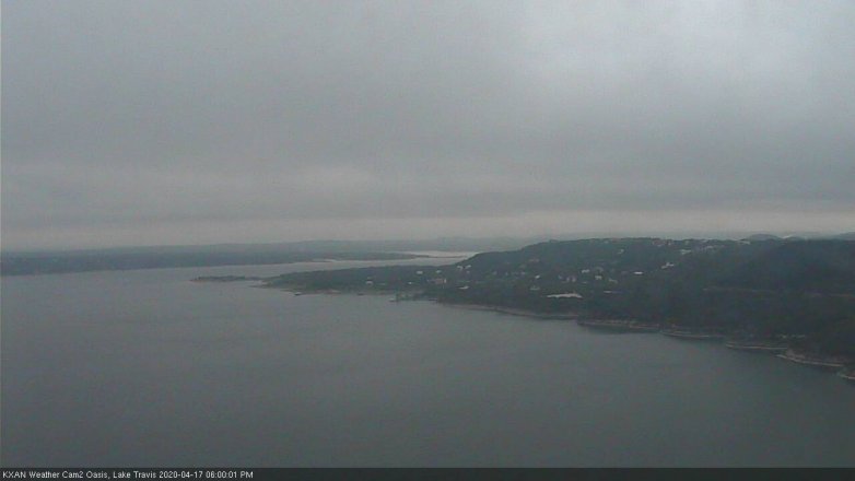 Lake Travis webcam, April 17, 2020 6:00 PM CT