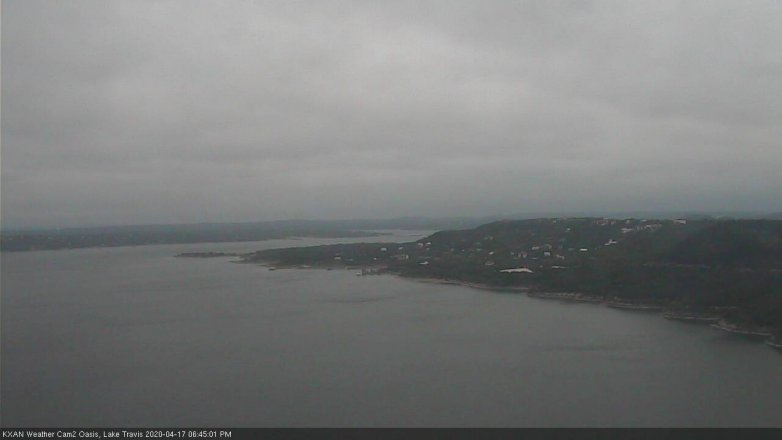 Lake Travis webcam, April 17, 2020 6:45 PM CT