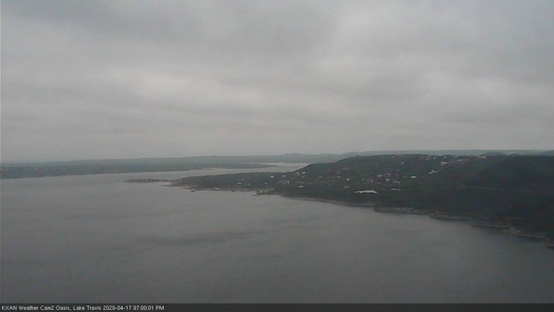 Lake Travis webcam, April 17, 2020 7:00 PM CT