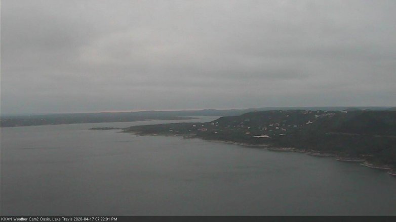 Lake Travis webcam, April 17, 2020 7:25 PM CT