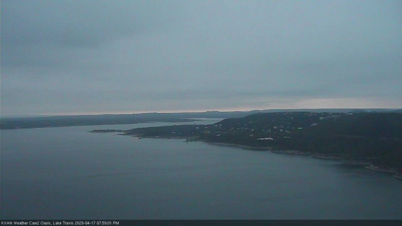 Lake Travis webcam, April 17, 2020 8:00 PM CT