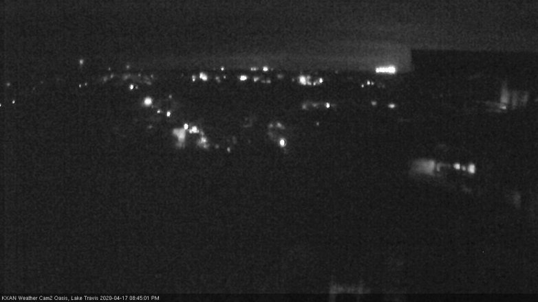 Lake Travis webcam, April 17, 2020 8:45 PM CT