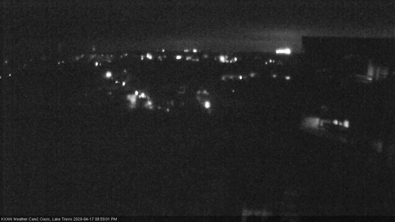 Lake Travis webcam, April 17, 2020 9:00 PM CT
